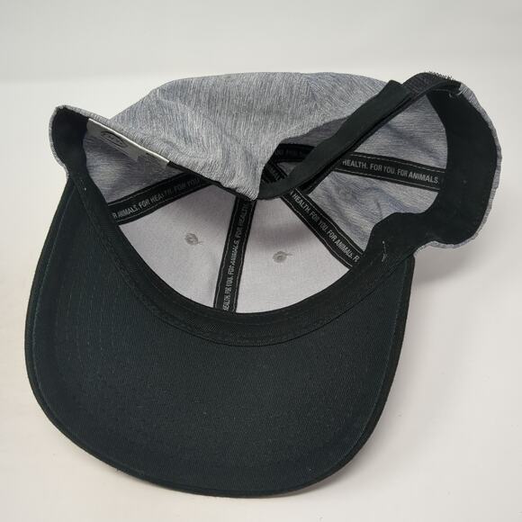 Zoetis Strapback Hat Gray One Size Adjustable Colorblock Vent Holes - Picture 7 of 9
